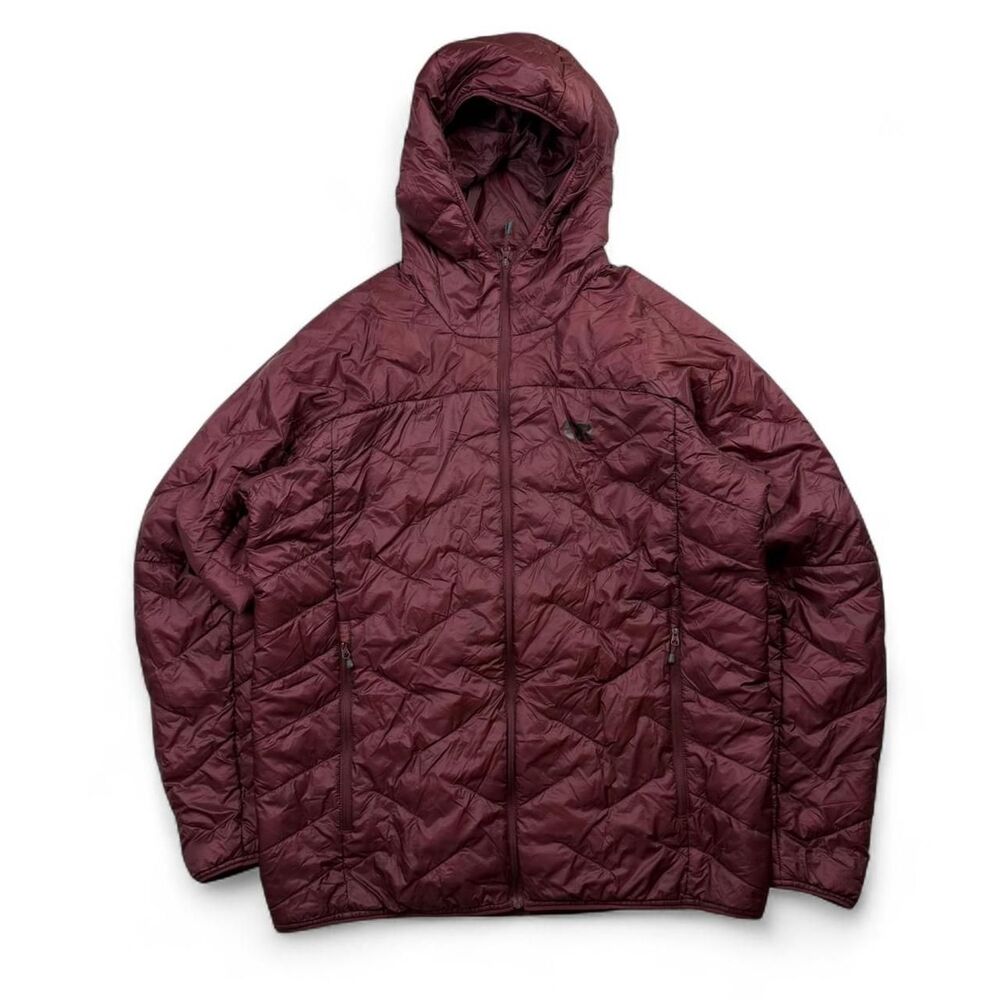 Outdoor Research SuperStrand LT Hoodie Burgundy Puffer Jacket Mens Sz L